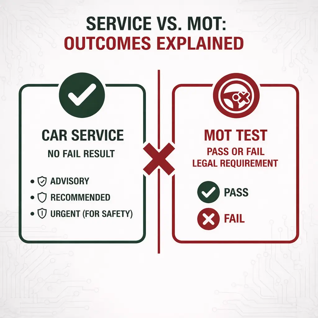 Vehicle Service vs Car MOT