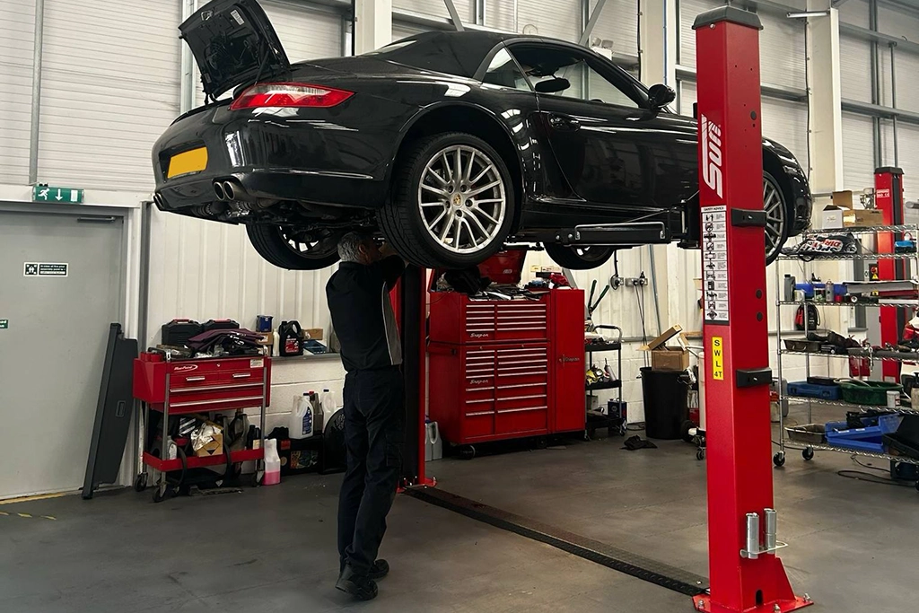 Porsche Specialist Ady in the workshop - Bartlett Automotive, Huntingdon, Cambridgeshire