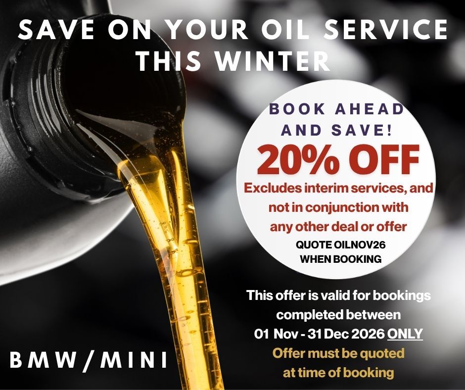 Save on your Oil Service, 20% off - BMW/MINI